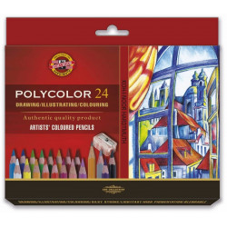 Pencil set Polycolor with rubber and sharpener - Koh-I-Noor - 24 pcs.