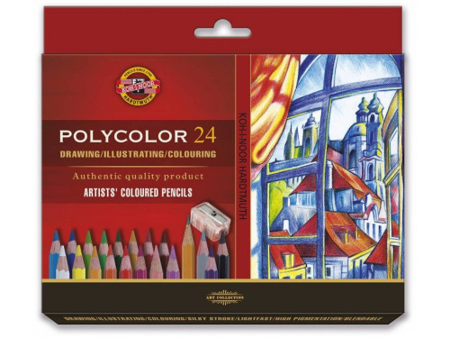Pencil set Polycolor with rubber and sharpener - Koh-I-Noor - 24 pcs.