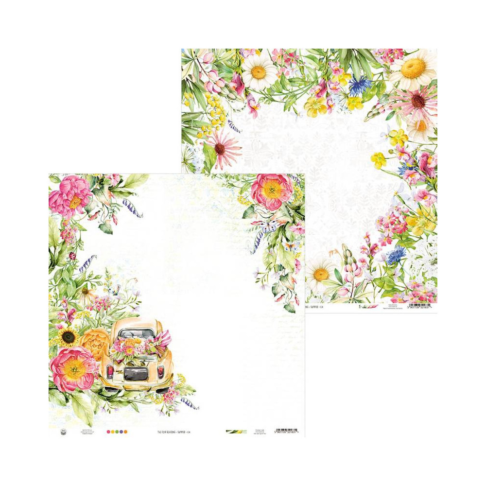 Set of papers 30,5 x 30,5 cm - Piątek Trzynastego - The Four Seasons Summer