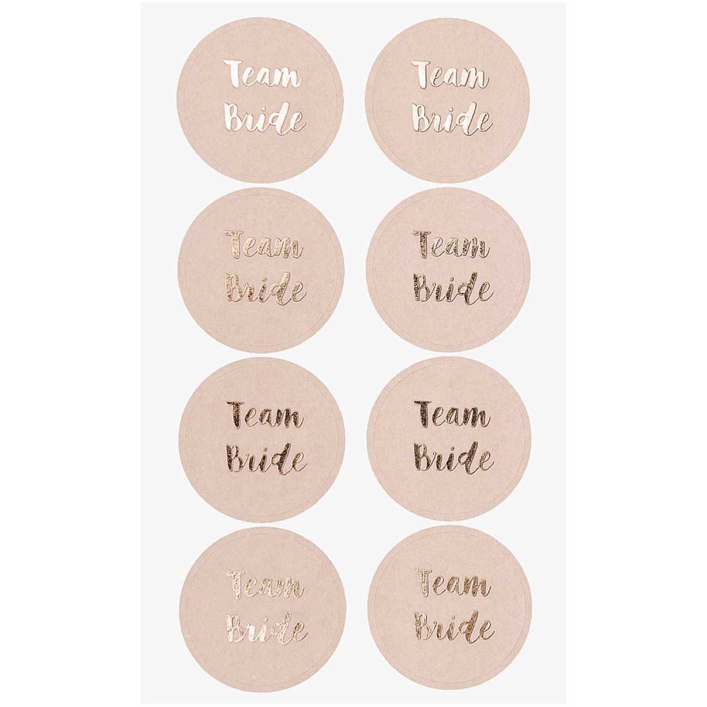 Stickers Team Bride - Paper Poetry - pink, 32 pcs.