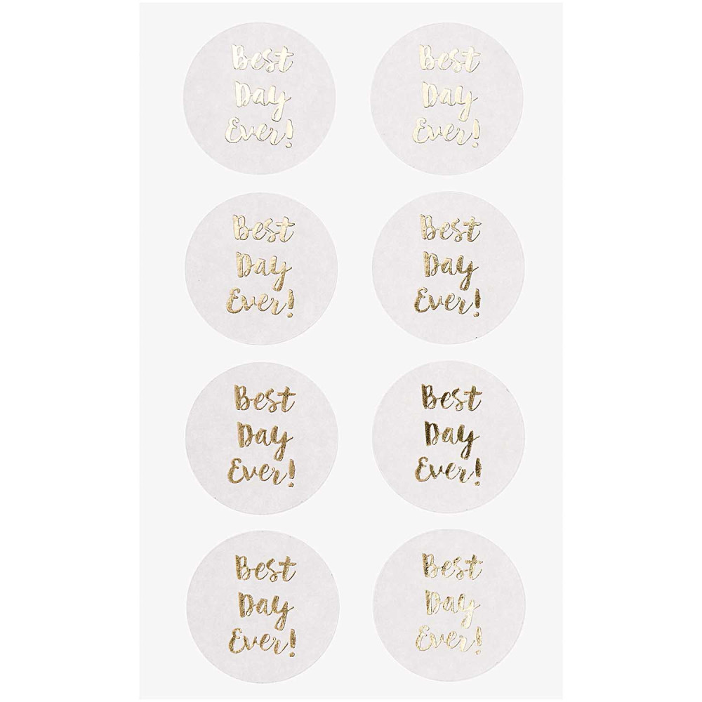 Stickers Best Day Ever - Paper Poetry - white, 32 pcs.
