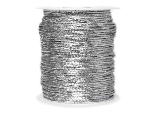 Sznurek dekoracyjny - srebrny 1,5 mm x 100 m