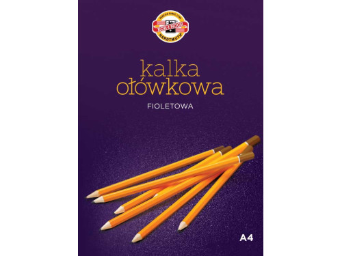 Kalka ołówkowa A4 - Koh-I-Noor - fioletowa, 25 arkuszy