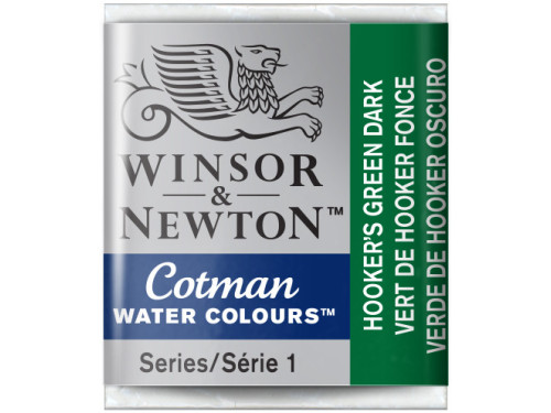 Farba akwarelowa Cotman - Winsor & Newton - Hooker's Green Dark, półkostka