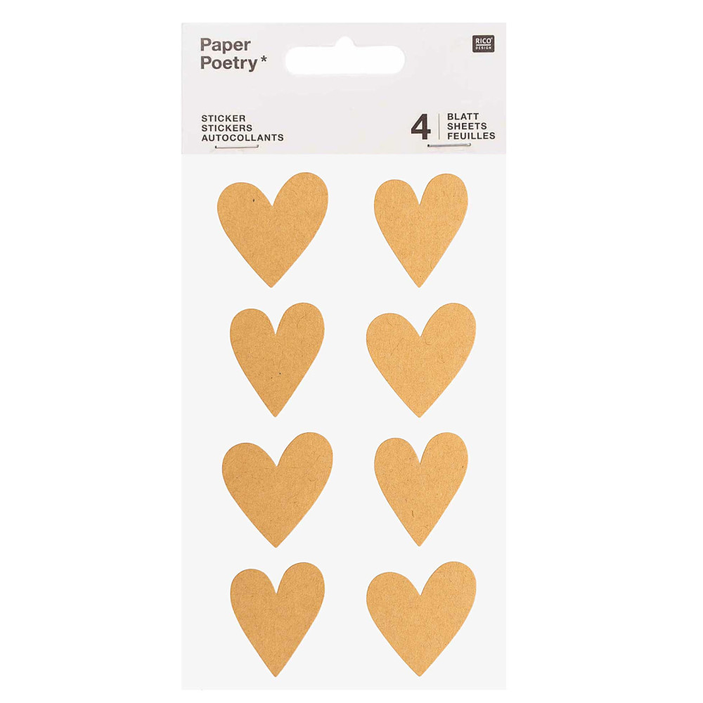 Stickers hearts - Paper Poetry - craft, 32 pcs.