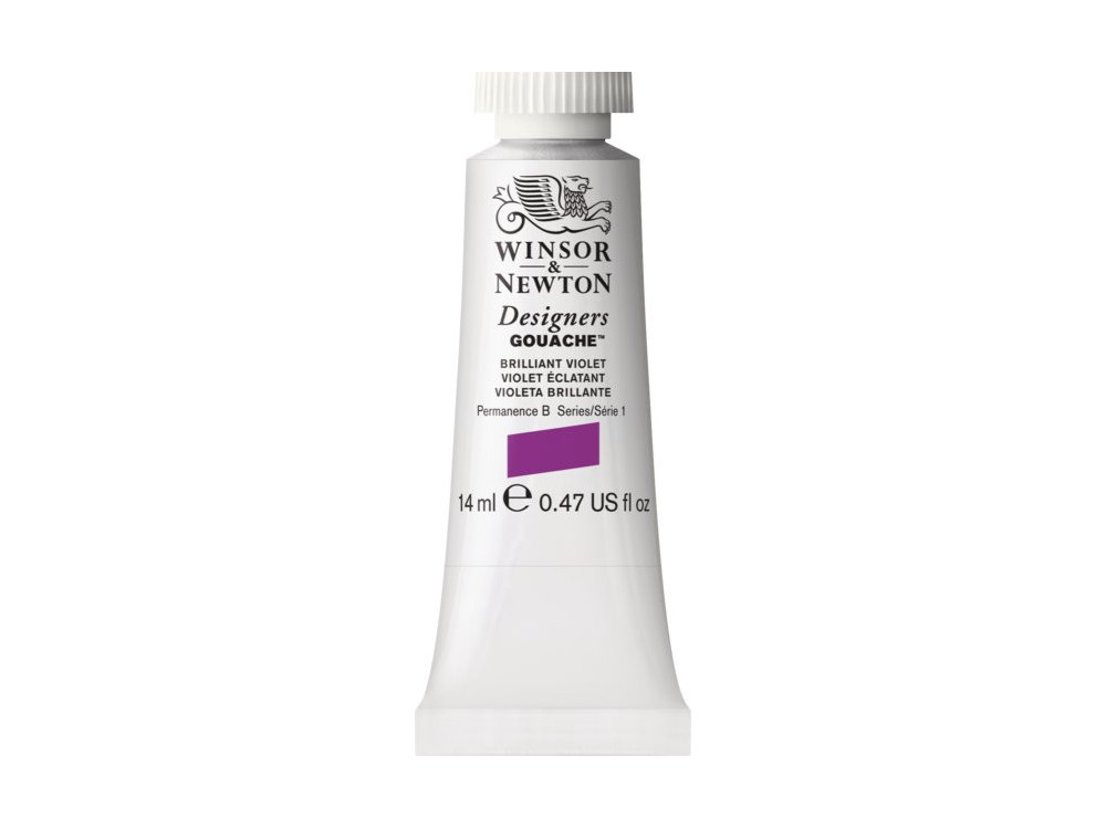 Gouache paint in tube - Winsor & Newton - Brilliant Violet, 14 ml