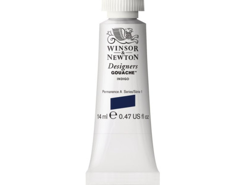 Gouache paint in tube - Winsor & Newton - Indigo, 14 ml