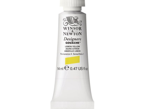 Farba gwasz Designers Gouache - Winsor & Newton - Lemon Yellow, 14 ml
