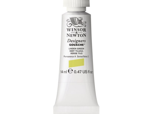 Gouache paint in tube - Winsor & Newton - Linden Green, 14 ml