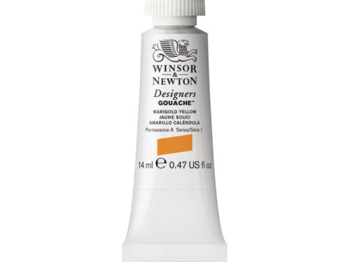 Farba gwasz Designers Gouache - Winsor & Newton - Marigold Yellow, 14 ml
