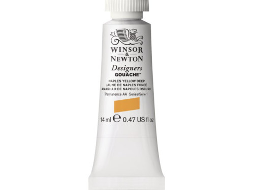 Farba gwasz Designers Gouache - Winsor & Newton - Naples Yellow Deep, 14 ml