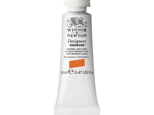 Gouache paint in tube - Winsor & Newton - Orange Lake Light, 14 ml