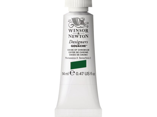 Gouache paint in tube - Winsor & Newton - Oxide of Chromium, 14 ml