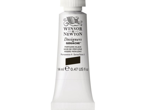 Farba gwasz Designers Gouache - Winsor & Newton - Perylene Black, 14 ml
