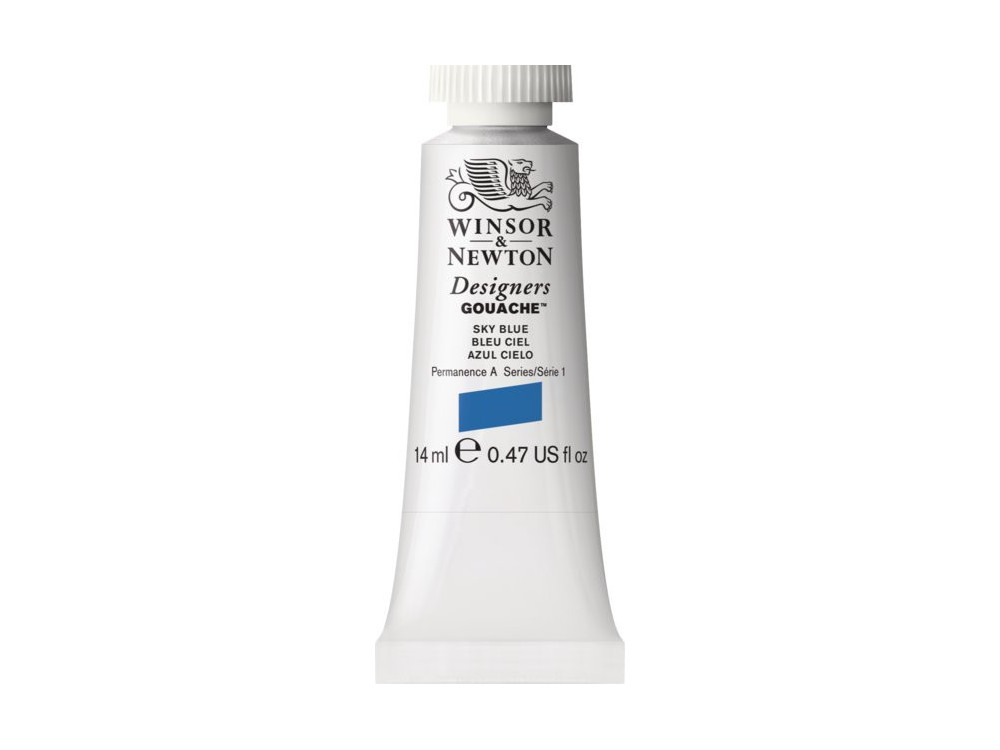 Farba gwasz Designers Gouache - Winsor & Newton - Sky Blue, 14 ml