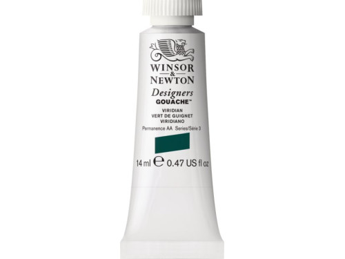 Gouache paint in tube - Winsor & Newton - Winsor Green, 14 ml