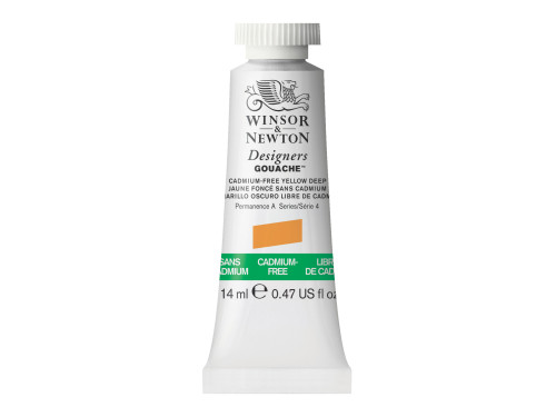 Farba gwasz Designers Gouache - Winsor & Newton - Cadmium Free Yellow Deep, 14 ml