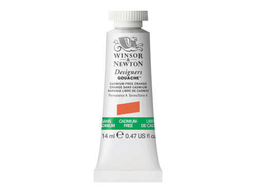 Farba gwasz Designers Gouache - Winsor & Newton - Cadmium Free Orange, 14 ml