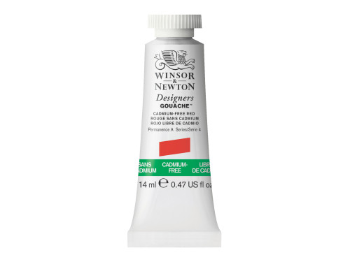 Farba gwasz Designers Gouache - Winsor & Newton - Cadmium Free Red, 14 ml