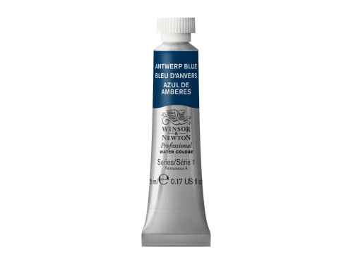 Farba akwarelowa Professional Watercolour - Winsor & Newton - Antwerp Blue, 5 ml