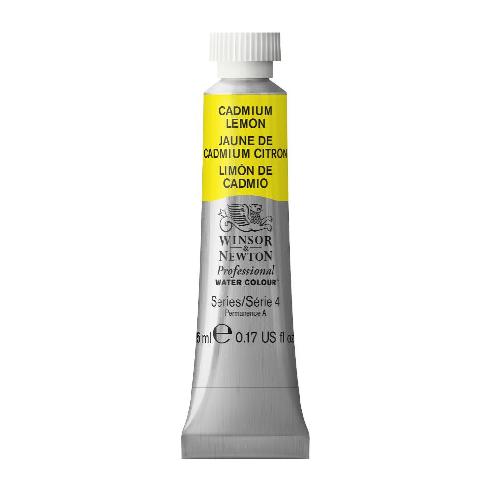 Watercolor paint Professional Watercolour - Winsor & Newton - Cadmium Lemon, 5 ml