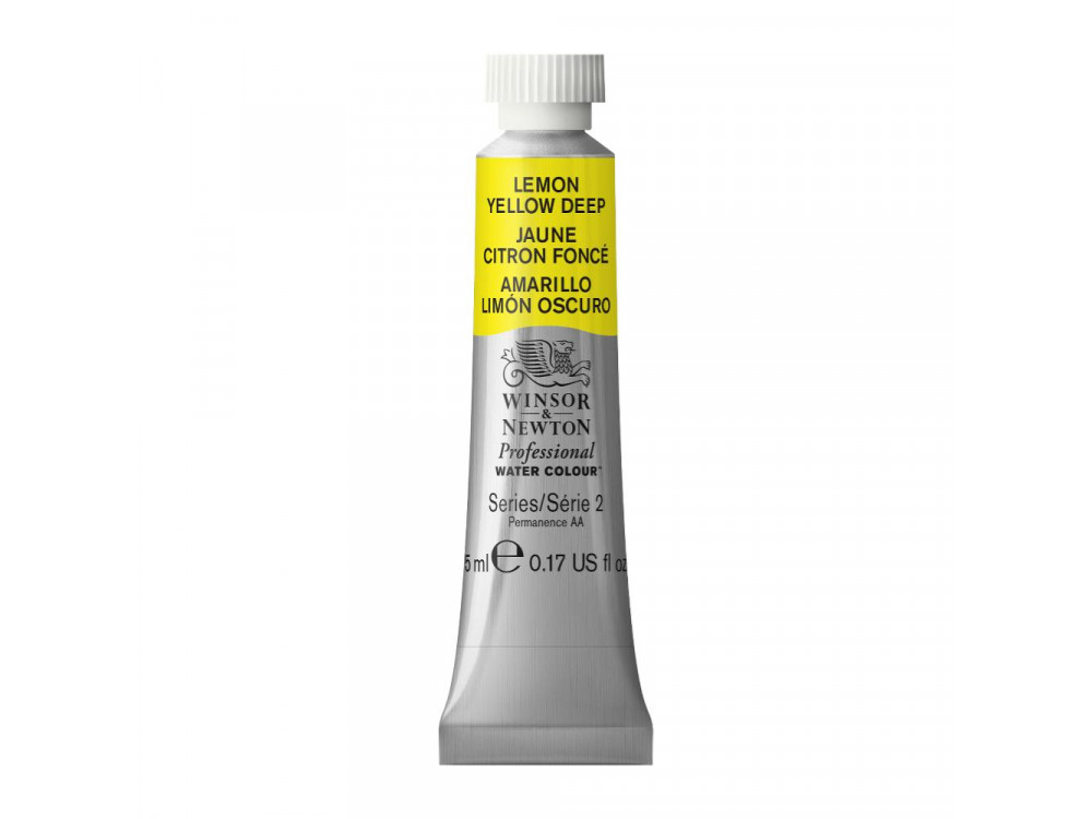 Farba akwarelowa Professional Watercolour - Winsor & Newton - Lemon Yellow Deep, 5 ml