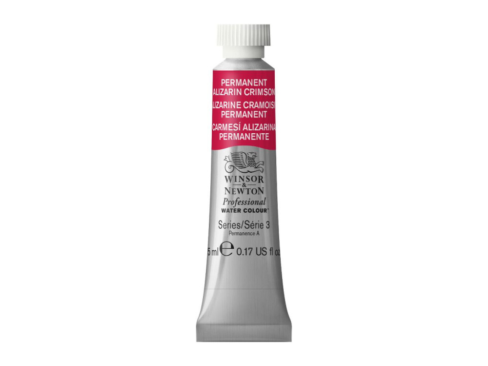 Watercolor paint Professional Watercolour - Winsor & Newton - Permanent Alizarin Crimson, 5 ml