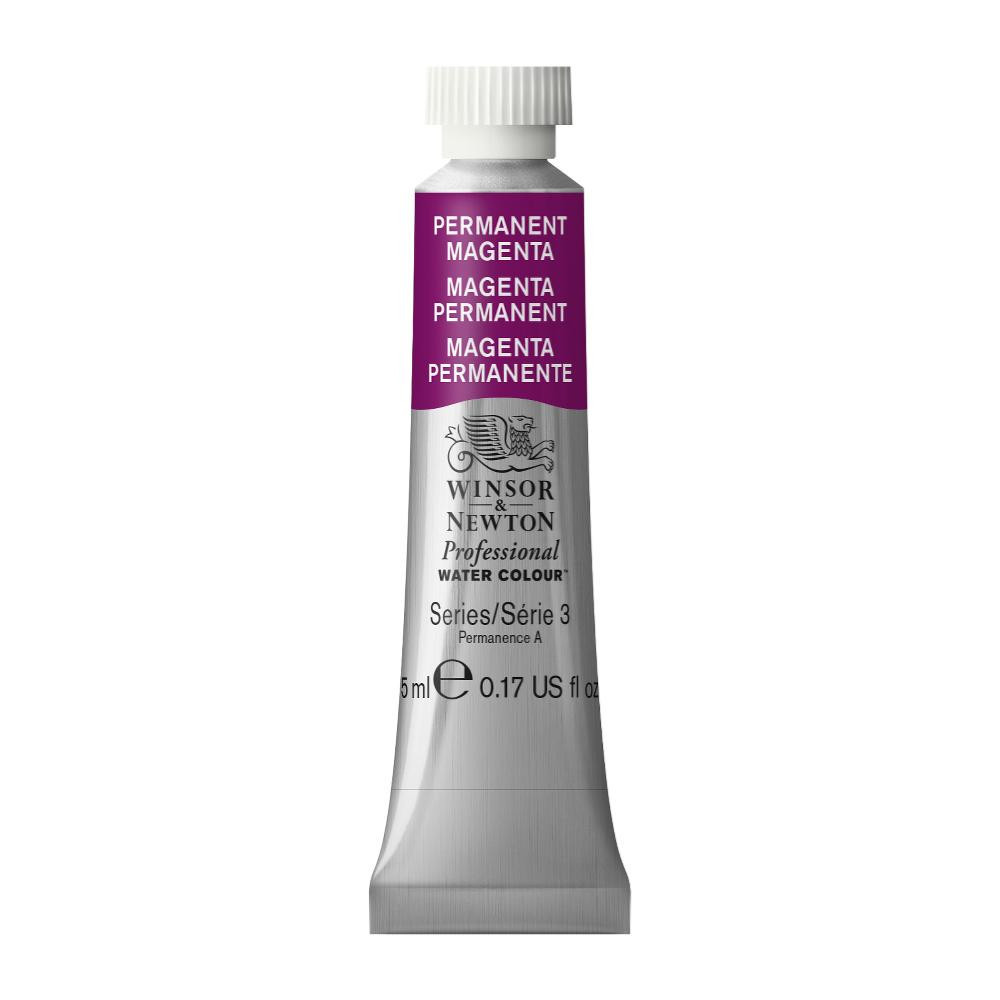Farba akwarelowa Professional Watercolour - Winsor & Newton - Permanent Magenta, 5 ml