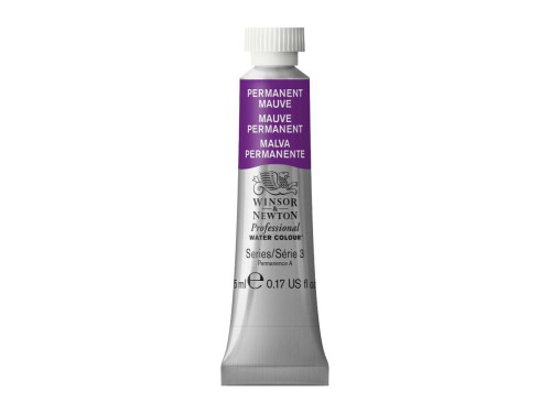 Farba akwarelowa Professional Watercolour - Winsor & Newton - Permanent Mauve, 5 ml