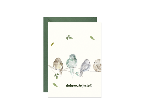 Greeting card A6 - Paperwords - Birds