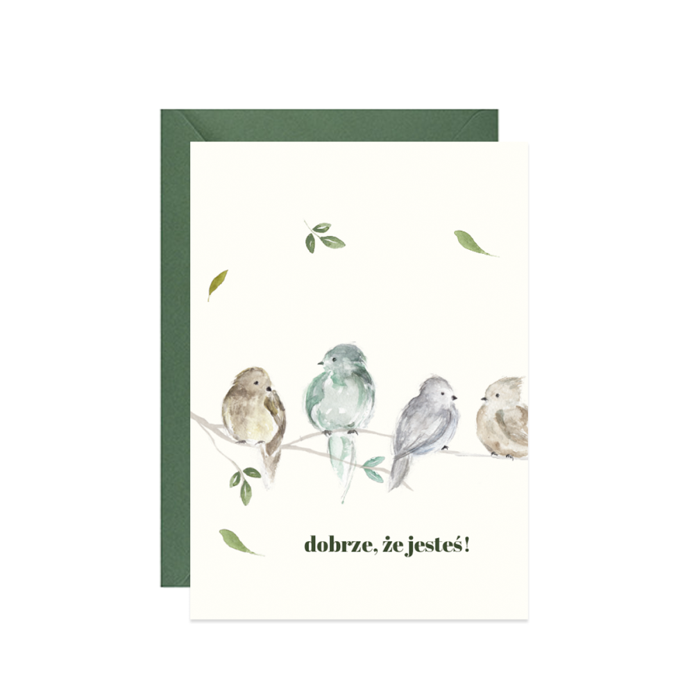 Greeting card A6 - Paperwords - Birds