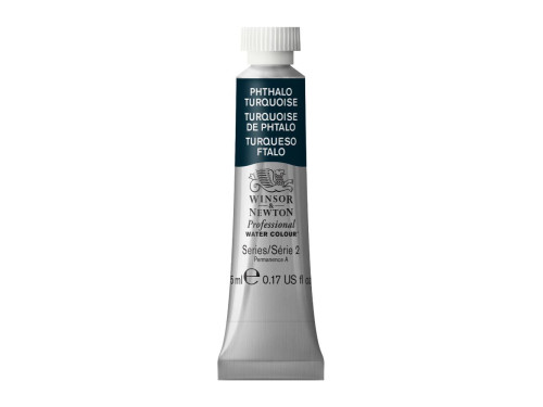 Watercolor paint Professional Watercolour - Winsor & Newton - Phthalo Turquoise, 5 ml