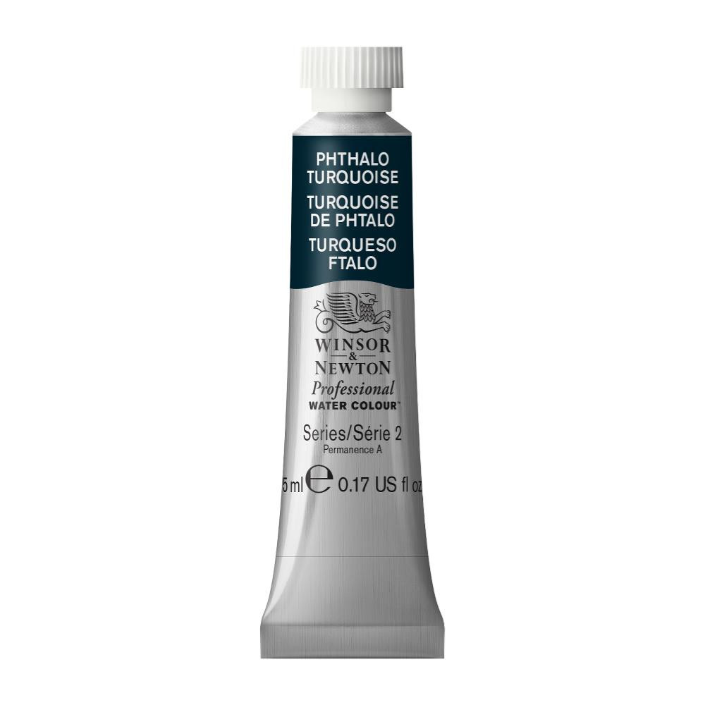 Watercolor paint Professional Watercolour - Winsor & Newton - Phthalo Turquoise, 5 ml