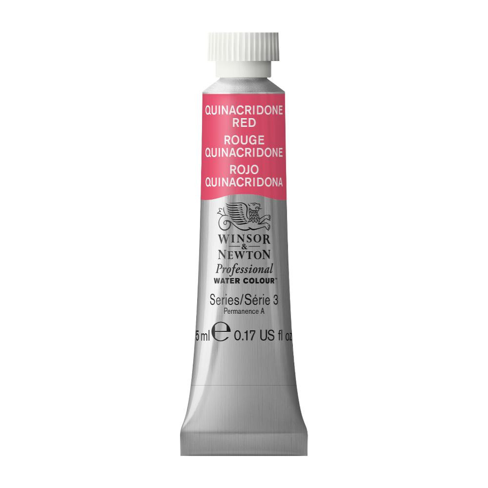 Watercolor paint Professional Watercolour - Winsor & Newton - Quinacridone Red, 5 ml