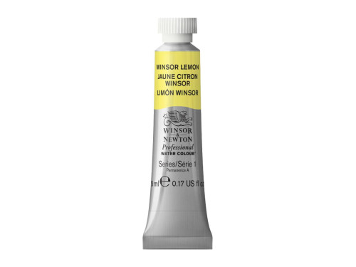 Watercolor paint Professional Watercolour - Winsor & Newton - Winsor Lemon, 5 ml