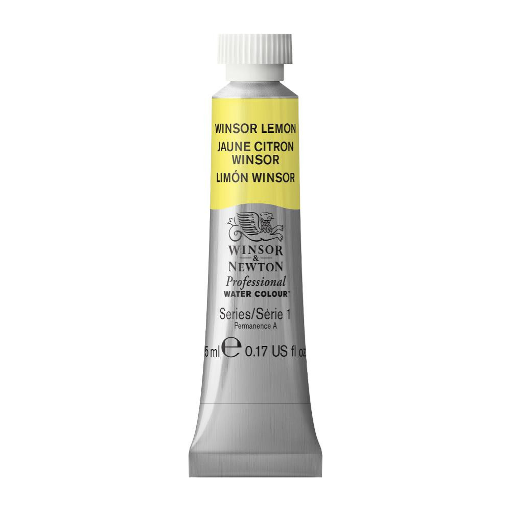 Watercolor paint Professional Watercolour - Winsor & Newton - Winsor Lemon, 5 ml