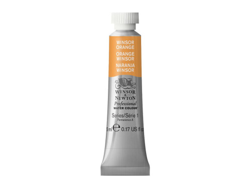 Watercolor paint Professional Watercolour - Winsor & Newton - Winsor Orange, 5 ml