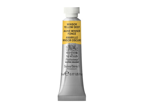 Watercolor paint Professional Watercolour - Winsor & Newton - Winsor Yellow Deep, 5 ml