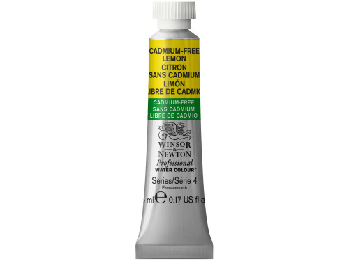 Watercolor paint Professional Watercolour - Winsor & Newton - Cadmium Free Lemon, 5 ml