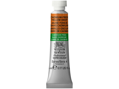 Watercolor paint Professional Watercolour - Winsor & Newton - Cadmium Free Yellow Deep, 5 ml