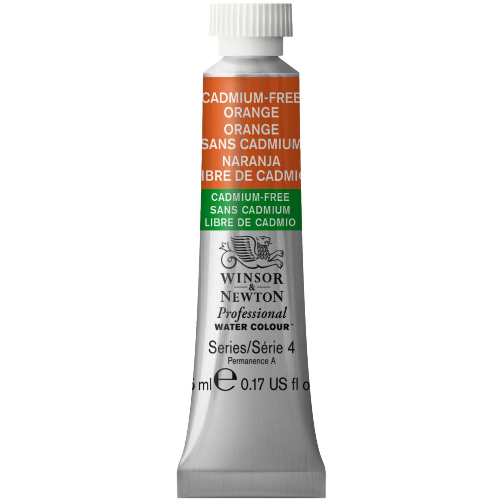 Farba akwarelowa Professional Watercolour - Winsor & Newton - Cadmium Free Orange, 5 ml
