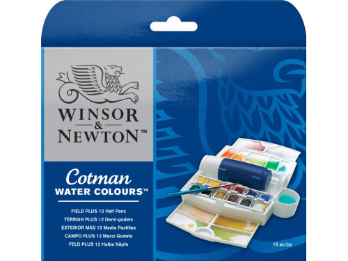 Watercolors Cotman Field Plus set - Winsor & Newton - 12 colors