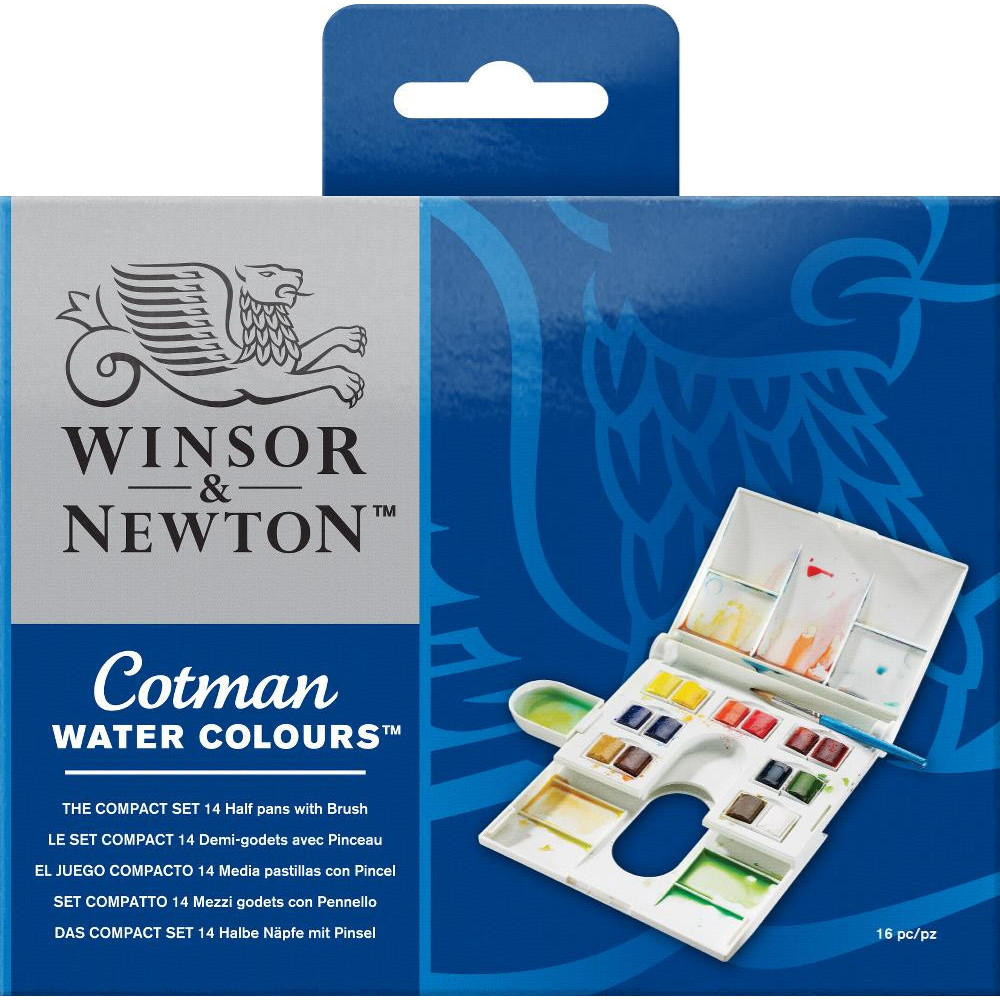 Watercolors Cotman Compact set - Winsor & Newton - 14 colors