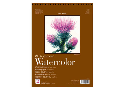 Watercolor paper 23 x 31 cm - Strathmore - 300 g, 12 sheets