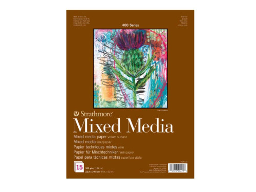 Mixed Media paper 23 x 31 cm - Strathmore - 300 g, 15 sheets