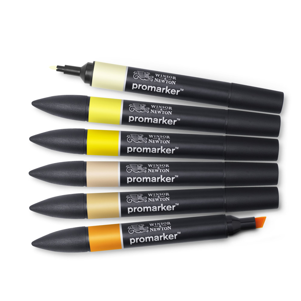 Promarker set - Winsor & Newton - Yellow Tones, 6 pcs.