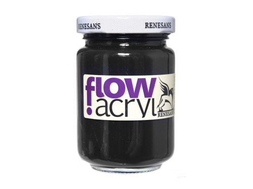 Acrylic paint Flow - Renesans - 33, black, 125 ml