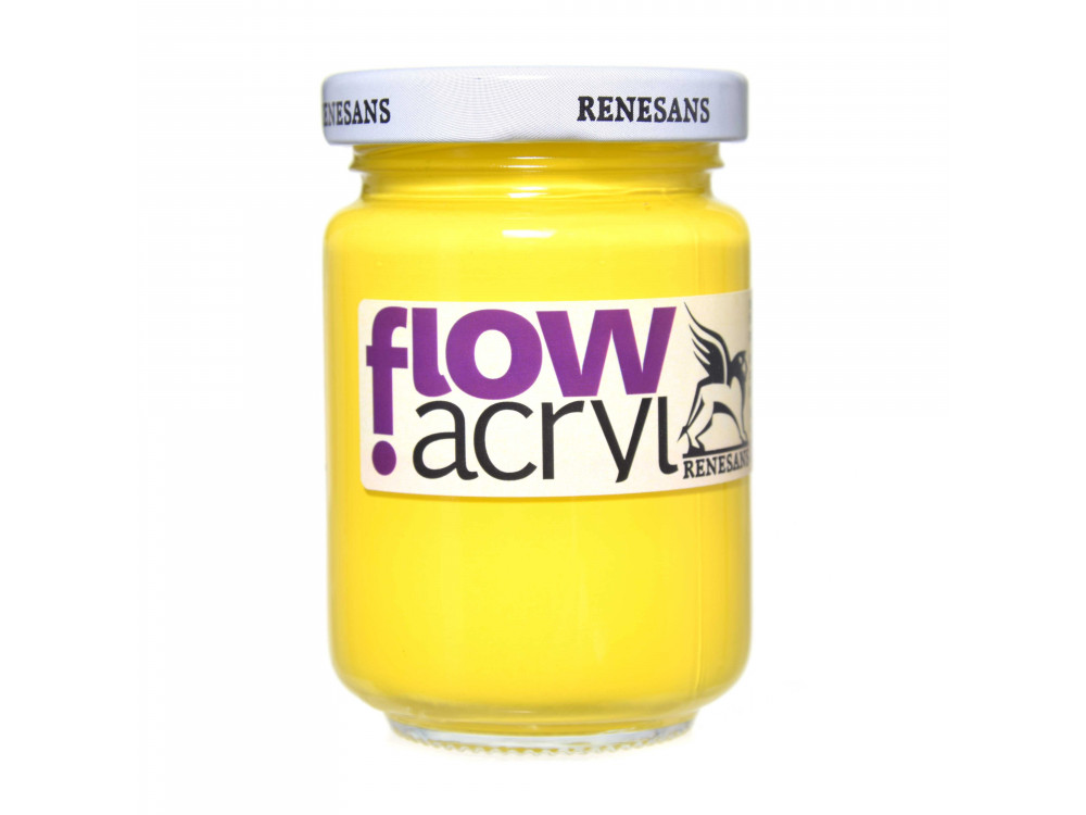 Acrylic paint Flow - Renesans - 05, primary yellow, 125 ml