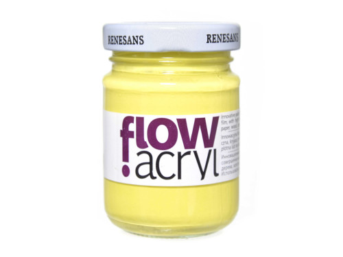 Acrylic paint Flow - Renesans - 04, yellow lemon, 125 ml