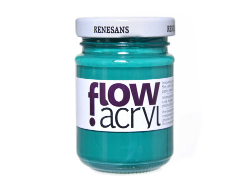 Acrylic paint Flow - Renesans - 20, phtalo green, 125 ml